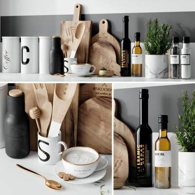 现代厨房装饰品 厨房用品 咖啡杯 厨房摆件 厨具 调料 罐子